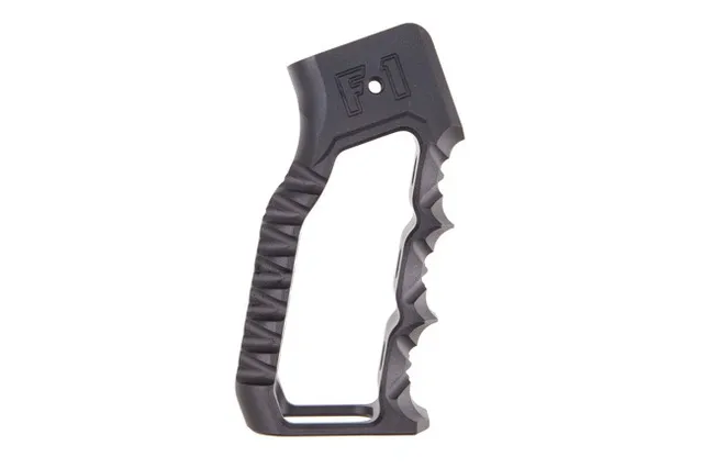 F-1 Firearms Skeletonized Grip w/ finger grooves - Black