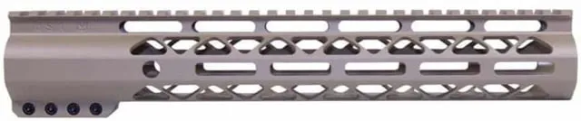 Guntec USA AR-15 12in Air-Lok Series M-LOK Compression Free Floating Handguard w/ Monolithic Top Rail Flat Dark Earth