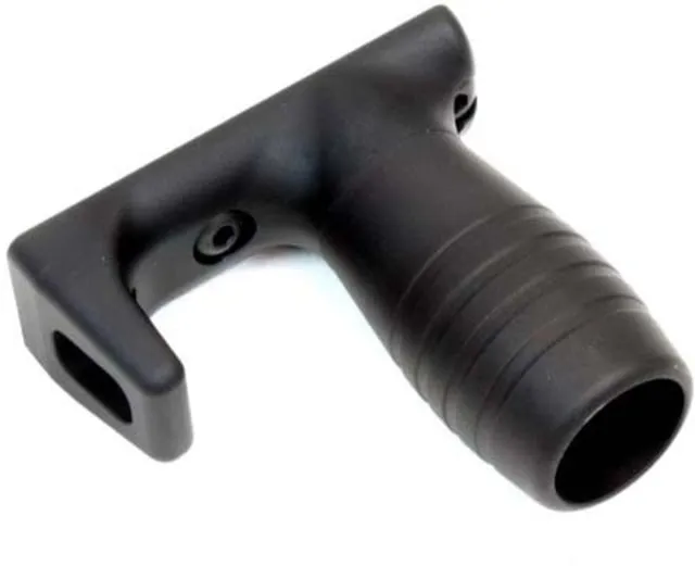 A3 Industries Compact Shorty Vertical Grip w/ Integrated Handstop 100 Degree 2.75In HK Grooved Aluminum Grip Aluminum Base Black