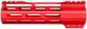 ABC RIFLE COMPANY Super Slim Free Float Hybrid Top Cut AR-15 M-LOK Handguard 7in Cerakote Red