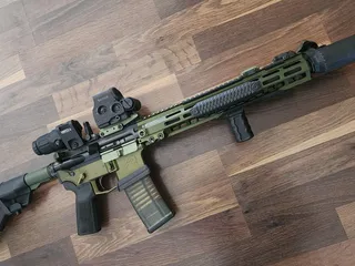 OD Green BCM / Aero M4E1 13.9-inch with Geissele MK8 and HUXWRX Flow