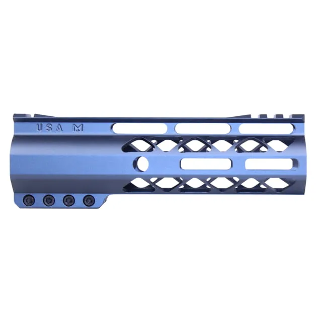 Guntec USA AIR-LOK Series AR-15 M-LOK Compression Free Floating Handguard w/ Monolithic Top Rail Gen 2 7in Anodized Grey