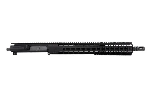 Aero Precision M4E1 AR-15 5.56x45mm NATO 16in Picatinny Upper Receiver Mid Length Barrel 1-7 Twist 1/2x28 A2 Flash Hider 15in Quad Rail Handguard No