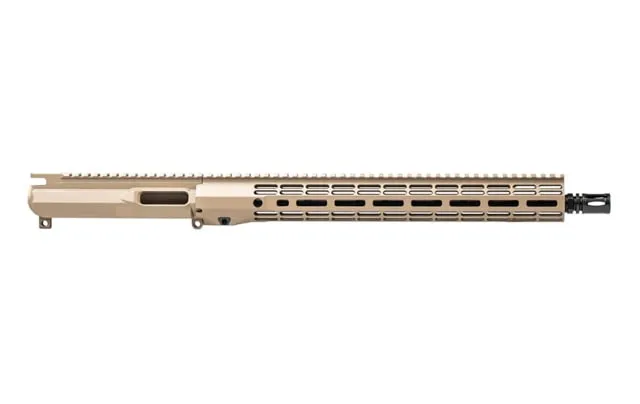 Aero Precision EPC-9 Threaded Complete Upper Receiver 16in 9mm w/ ATLAS R-ONE 15in Handguard FDE