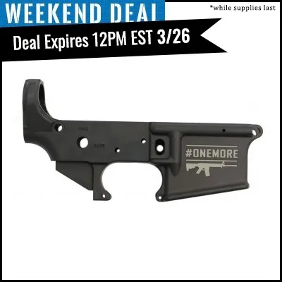 PSA "OneMore" Stripped AR-15 Safe/Fire Engraved Lower Receiver