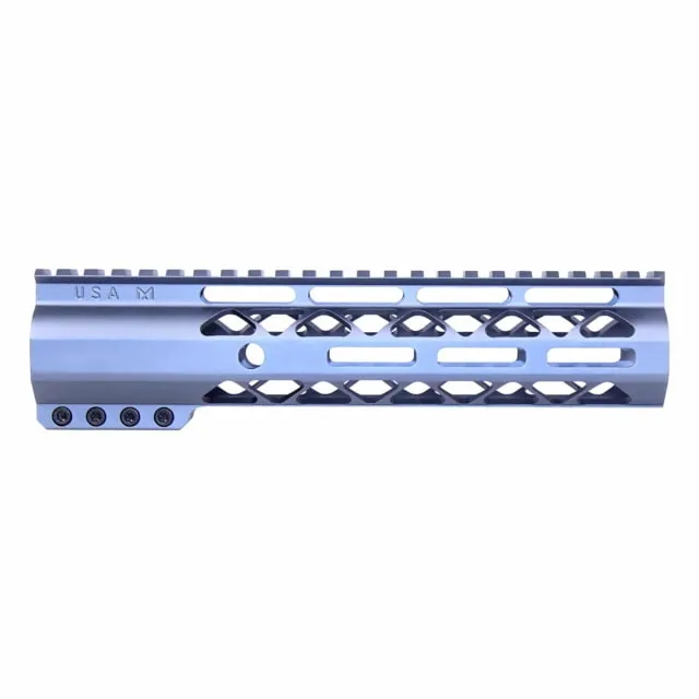 Guntec USA AirLok Series M-LOK Compression Free Floating Handguard w/Monolithic Top Rail 9in Grey
