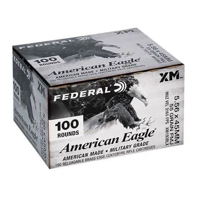 American Eagle Xm193 5.56mm NATO 55gr FMJ 100/Box