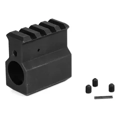 LBE Unlimited Upper Receiver Height .750 Gas Block w/Rail Set Screws Included Black