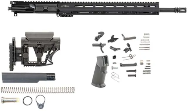 Luth-AR 18 in Mark 12 kit minus Lower Receiver w/coll. Stock Black Carbine