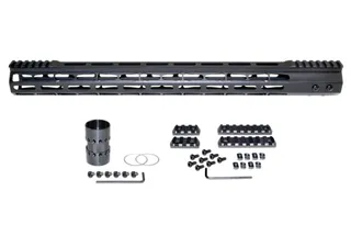 Presma AR-15 Super Light M-LOK Series Free Float Handguards with Partial Top Rail 19in Black