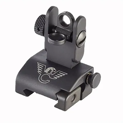 AR-15 Flip-Up Bus Rear Sight Rail-Mounted
