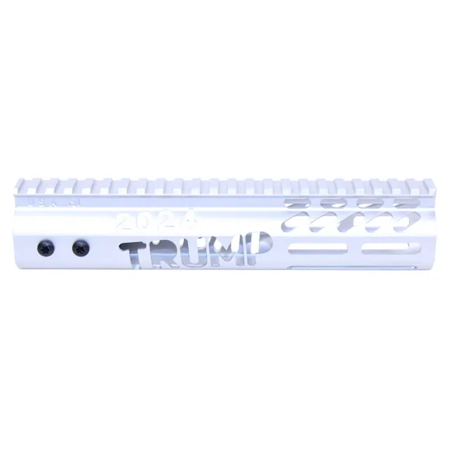 Guntec USA Trump Series Limited Edition M-LOK System Free Floating Handguard w/ Monolithic Top Rail 9in Anodized Clear