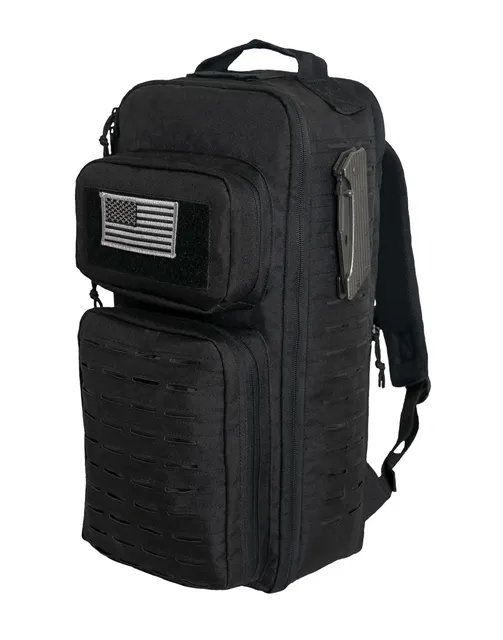 Rothco Tactical Single Sling Pack With Laser Cut Molle - Black