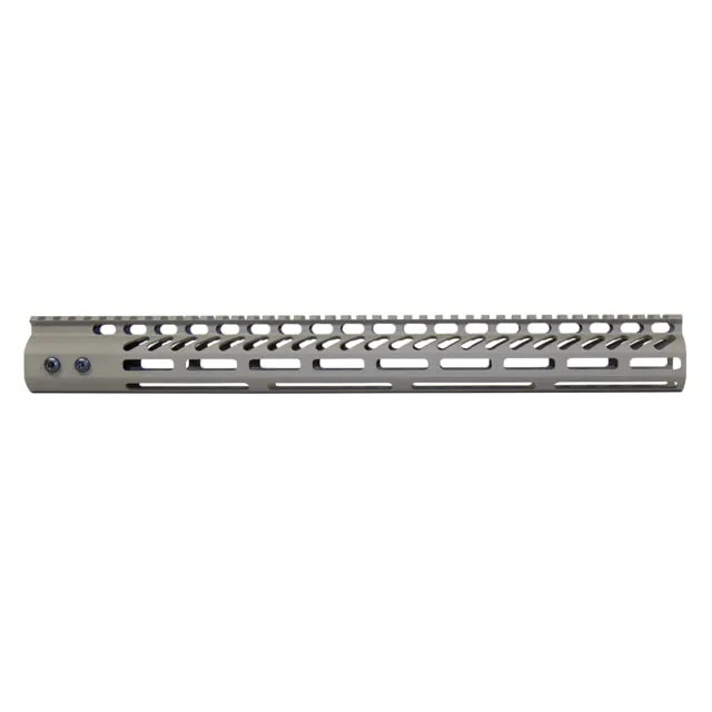 Guntec USA 16.5" Ultra Lightweight Thin M-LOK System Free Floating Handguard w/ Monolithic Top Rail Cerakote Flat Dark Earth