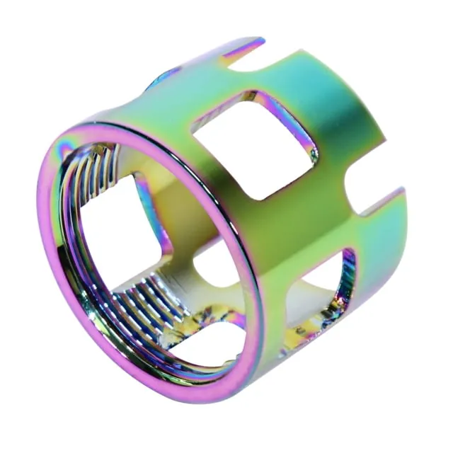 Guntec USA AR-15 Extreme Duty Wide Castle Nut For Car/M4 Buffer Tube Rainbow PVD