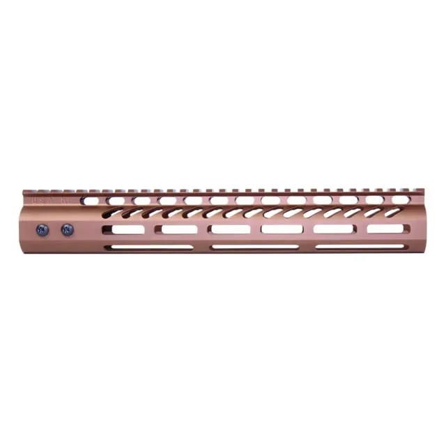 Guntec USA Ultra Lightweight Thin M-LOK System Free Floating Handguard w/Monolithic Top Rail 12in Bronze