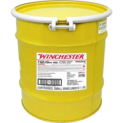 USA White Box 7.62x51nato 149gr Full Metal Jacket 7,500/Drum
