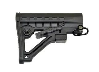 Sniper AR-15 Adjustable Buttstock Commercial Spec QR Sling Swivel Adapter Polymer Black
