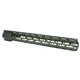 Guntec USA 16.5in AIR-LOK Series M-LOK Compression Free Floating Handguard With Monolithic Top Rail .308 Cal Anodized Green