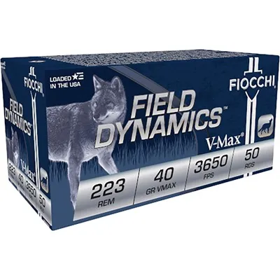 Tipped BT Field Dynamics 223 Rem 40gr V-Max Polymer Boat Tail 50/Box