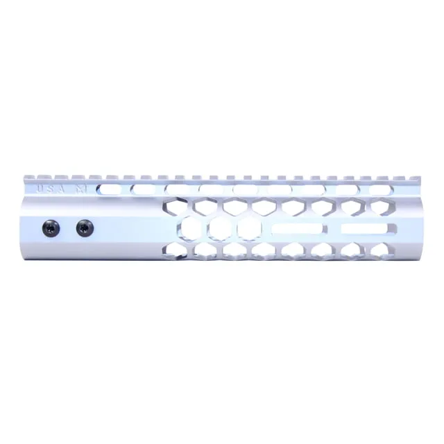 Guntec USA Air Lite Series Honeycomb M-LOK Free Floating Handguard With Monolithic Top Rail Anodized Clear 9in