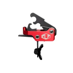 Elftmann Tactical SE AR-15 Curved Adjustable Trigger Black Shoe Anodized Red