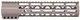 Guntec USA AR-15 10in Air-Lok Series M-LOK Compression Free Floating Handguard w/ Monolithic Top Rail Flat Dark Earth