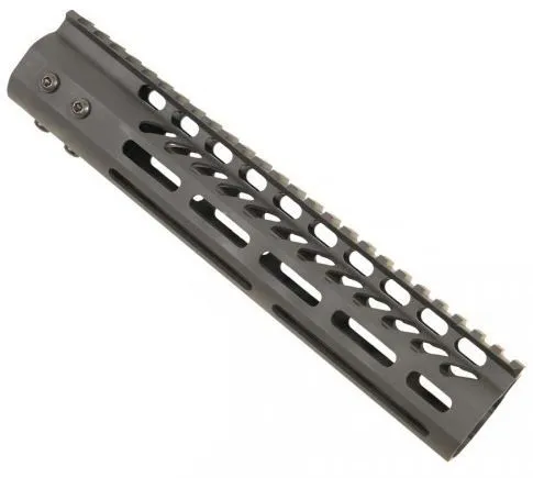 Guntec USA Ultra Lightweight Thin M-LOK Free Floating Handguard w/Monolithic Top Rail 10in Black