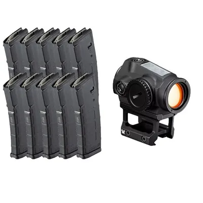 Vortex 10x PMAG Gen2 W/ Sparc Solar Red Dot
