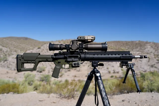 18-inch Mk12 Mod 0 SPR on a BCM Upper and Radian ADAC Lower