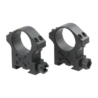 Tactical Scope Rings - 30mm High (1.275") Tactical Picatinny Rings, Black