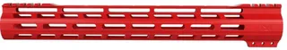 ABC RIFLE COMPANY Super Slim Free Float Hybrid Top Cut AR-15 M-LOK Handguard 15in Cerakote Red
