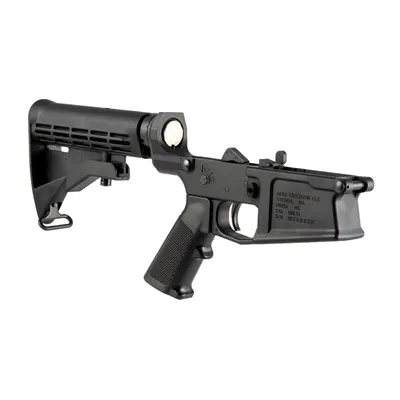 M5 Comp Lower Receiver W/A2 Grip M4 Stock For AR .308 Black