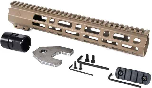 AT3 Tactical SPEAR M-LOK AR-15 Free Float Handguard 12 in FDE