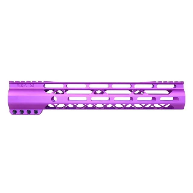 Guntec USA AIR-LOK Series M-LOK Compression Gen 2 Free Floating Handguard w/Monolithic Top Rail 12in Purple