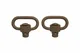 GrovTec 1.25" Push Button Heavy Duty Swivel Set - Flat Dark Earth