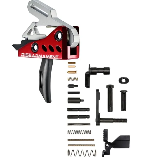 RISE Armament RA-535 Advanced Performance Trigger w/ AR-15 Lower Parts Kit Curved 3.5lb Black