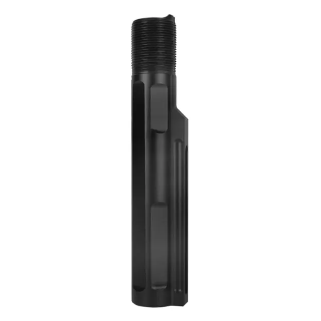 JE Machine Tech AR-15/M4 Adjustable 8 Position Fluted Buffer Tube, Mil-Spec, Black