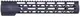 Guntec USA AR-15 12in Air-Lok Series M-LOK Compression Free Floating Handguard w/ Monolithic Top Rail Anodized Black
