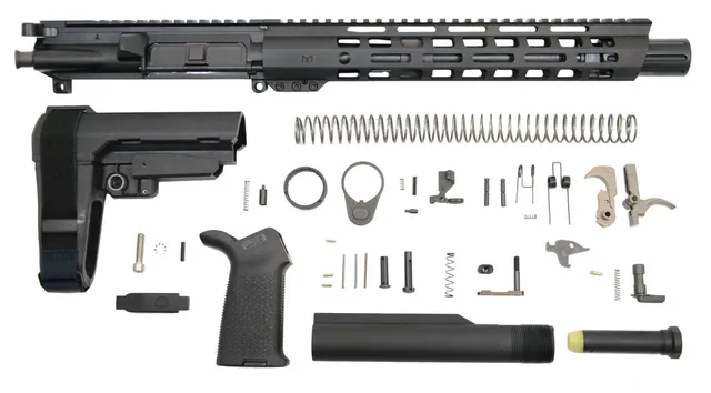 PSA 10.5" Pistol-Length 300AAC Blackout 1/8 Nitride 12" Slant M-LOK MOE EPT SBA3 Pistol Kit