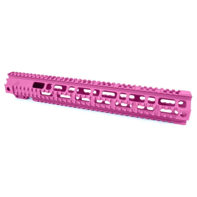 AT3 Tactical AR-15 Pro Quad Rail Free Float Handguard Pink 15in