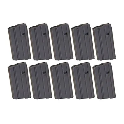 AR-15 Magazine Ss 223/5.56 20rd Aluminum Gray 10 Pack