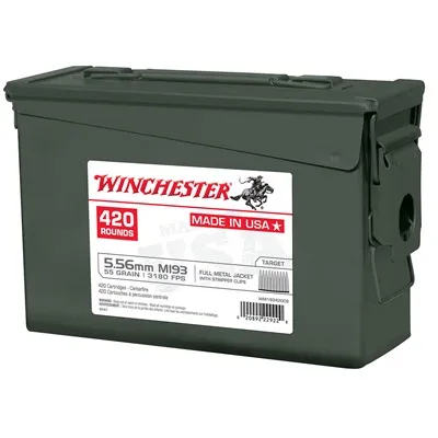 USA White Box 5.56mm NATO 55gr Full Metal Jacket 420/Box