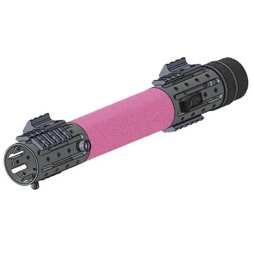 Hogue AR15 Ext. Length FF Forend w/ OverMolded Grip Area/Accessory Attachments Pink 190617