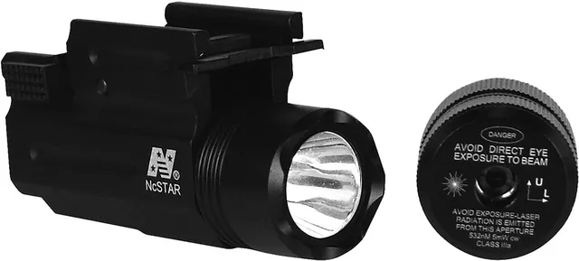 NcStar Universal Fit Flashlight and Green Laser Sight w/ Quick Release Weaver