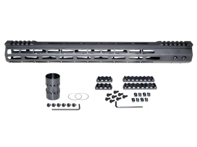 Presma AR-15 Super Light M-LOK Series Free Float Handguards with Partial Top Rail 17in Black