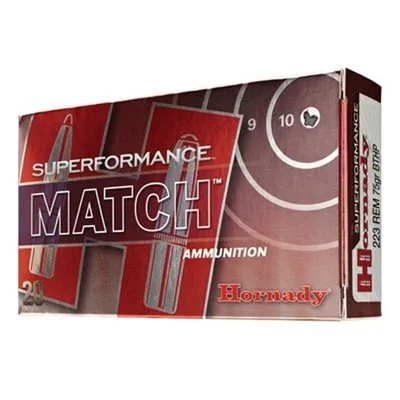 Superformance Match HPBT 223 Remington 75gr Hollow Point Boat Tail 20/Box