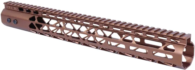 Guntec USA Air Lite M-LOK System Free Floating Handguard With Monolithic Top Rail 15in Anodized Bronze