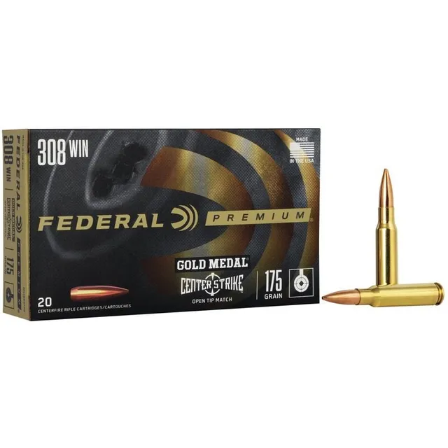 Federal Premium Gold Medal .308 Win 175 gr Ammo OTM