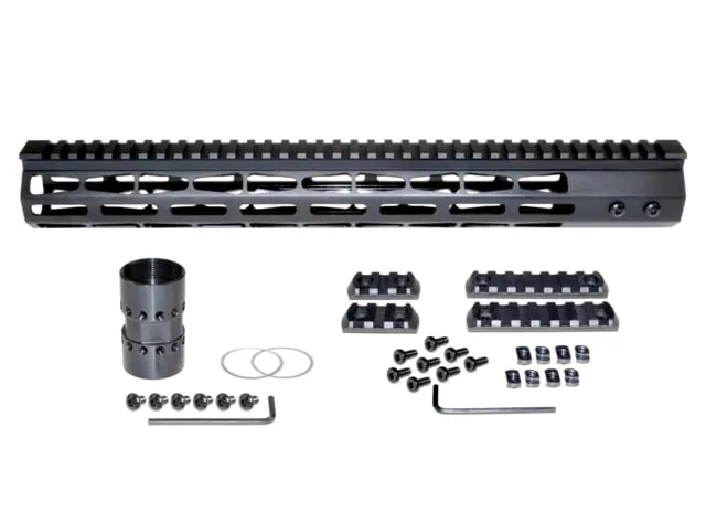 Presma AR-15 Super Light M-LOK Series Free Float Handguards 15in Black